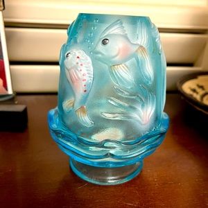 Fenton goldfish fairy lamp vintage